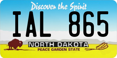 ND license plate IAL865