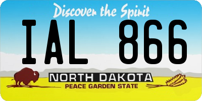 ND license plate IAL866