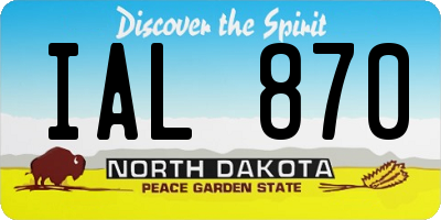 ND license plate IAL870