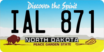 ND license plate IAL871