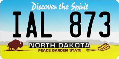 ND license plate IAL873