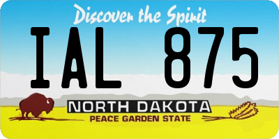 ND license plate IAL875