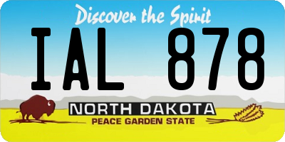 ND license plate IAL878