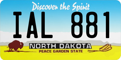 ND license plate IAL881