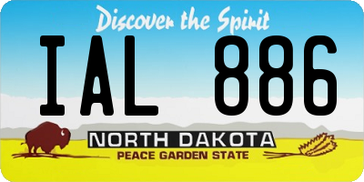 ND license plate IAL886