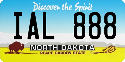 ND license plate IAL888