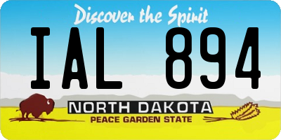 ND license plate IAL894