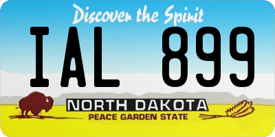 ND license plate IAL899