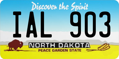 ND license plate IAL903
