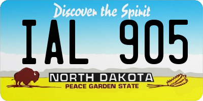 ND license plate IAL905