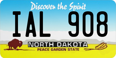 ND license plate IAL908