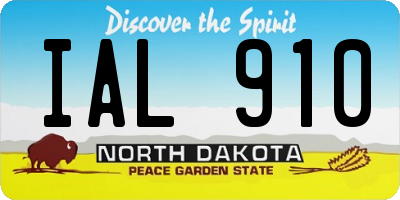 ND license plate IAL910