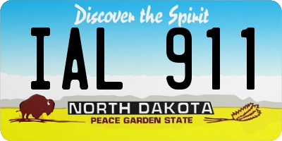 ND license plate IAL911