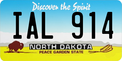 ND license plate IAL914