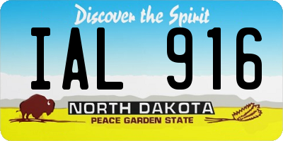 ND license plate IAL916