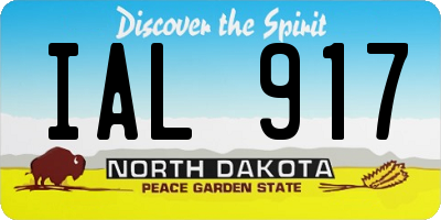 ND license plate IAL917