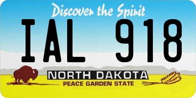 ND license plate IAL918