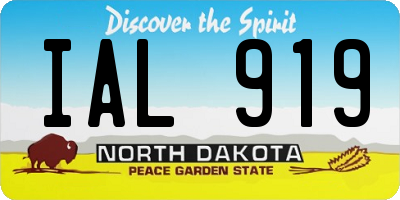 ND license plate IAL919