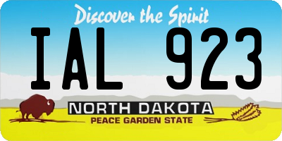 ND license plate IAL923