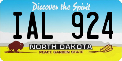 ND license plate IAL924
