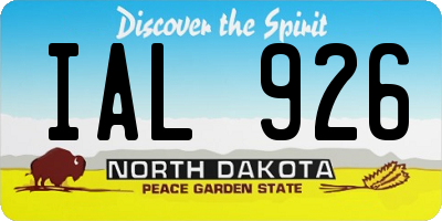 ND license plate IAL926