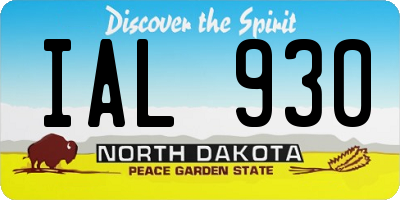 ND license plate IAL930