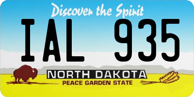 ND license plate IAL935