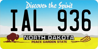 ND license plate IAL936