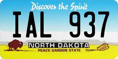 ND license plate IAL937
