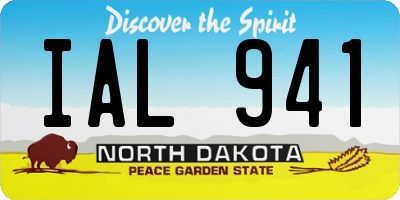 ND license plate IAL941