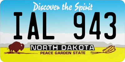 ND license plate IAL943