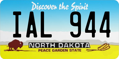 ND license plate IAL944