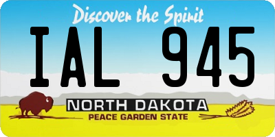 ND license plate IAL945