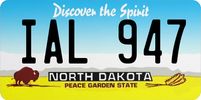 ND license plate IAL947