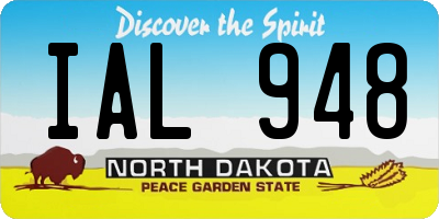ND license plate IAL948