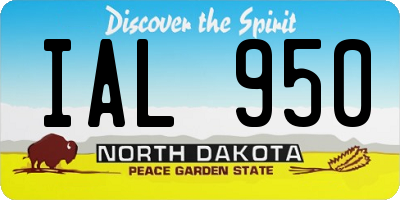 ND license plate IAL950