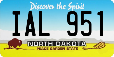 ND license plate IAL951