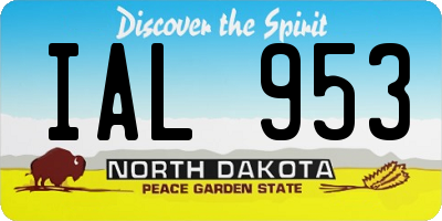ND license plate IAL953