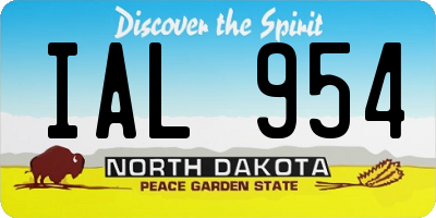 ND license plate IAL954