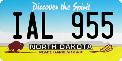 ND license plate IAL955