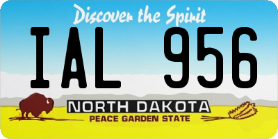 ND license plate IAL956