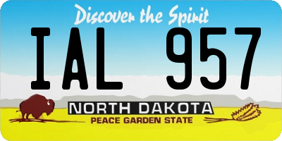 ND license plate IAL957