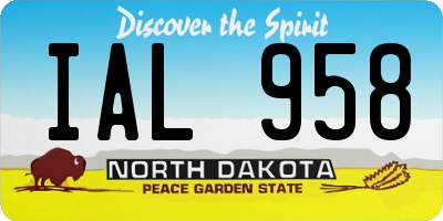 ND license plate IAL958