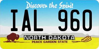 ND license plate IAL960