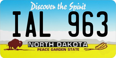 ND license plate IAL963