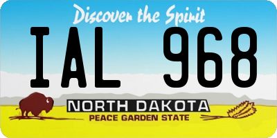 ND license plate IAL968