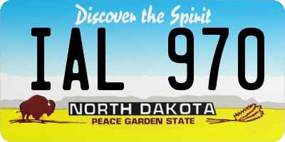 ND license plate IAL970