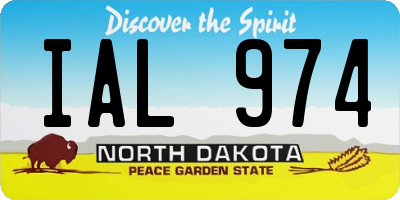 ND license plate IAL974