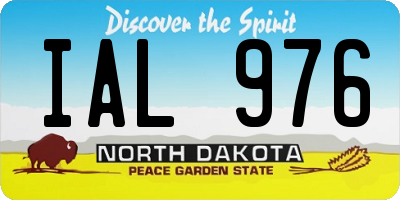 ND license plate IAL976