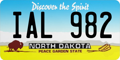 ND license plate IAL982